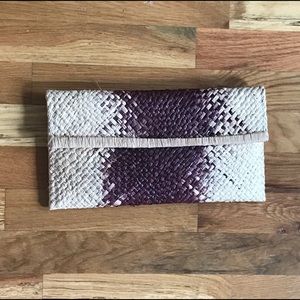 Handmade woven envelope clutch (never worn!)